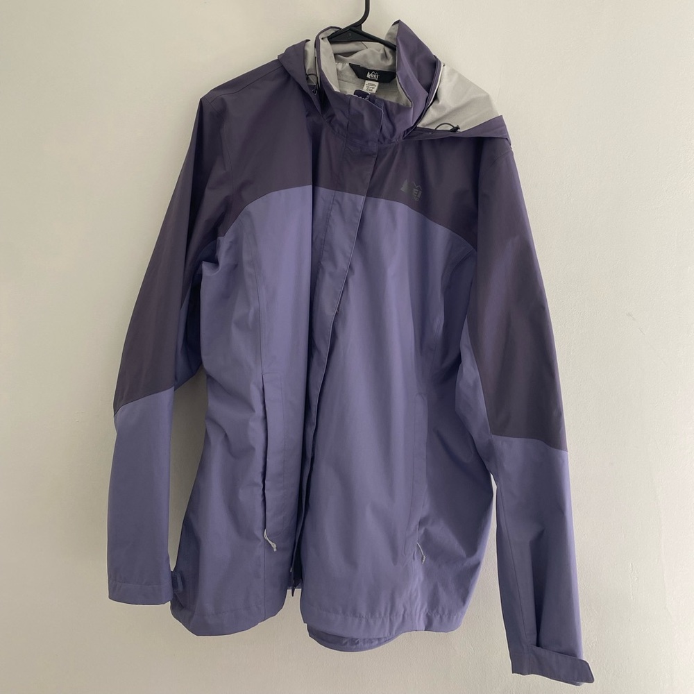 REI Purple waterproof rain Jacket